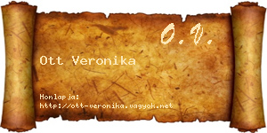 Ott Veronika névjegykártya